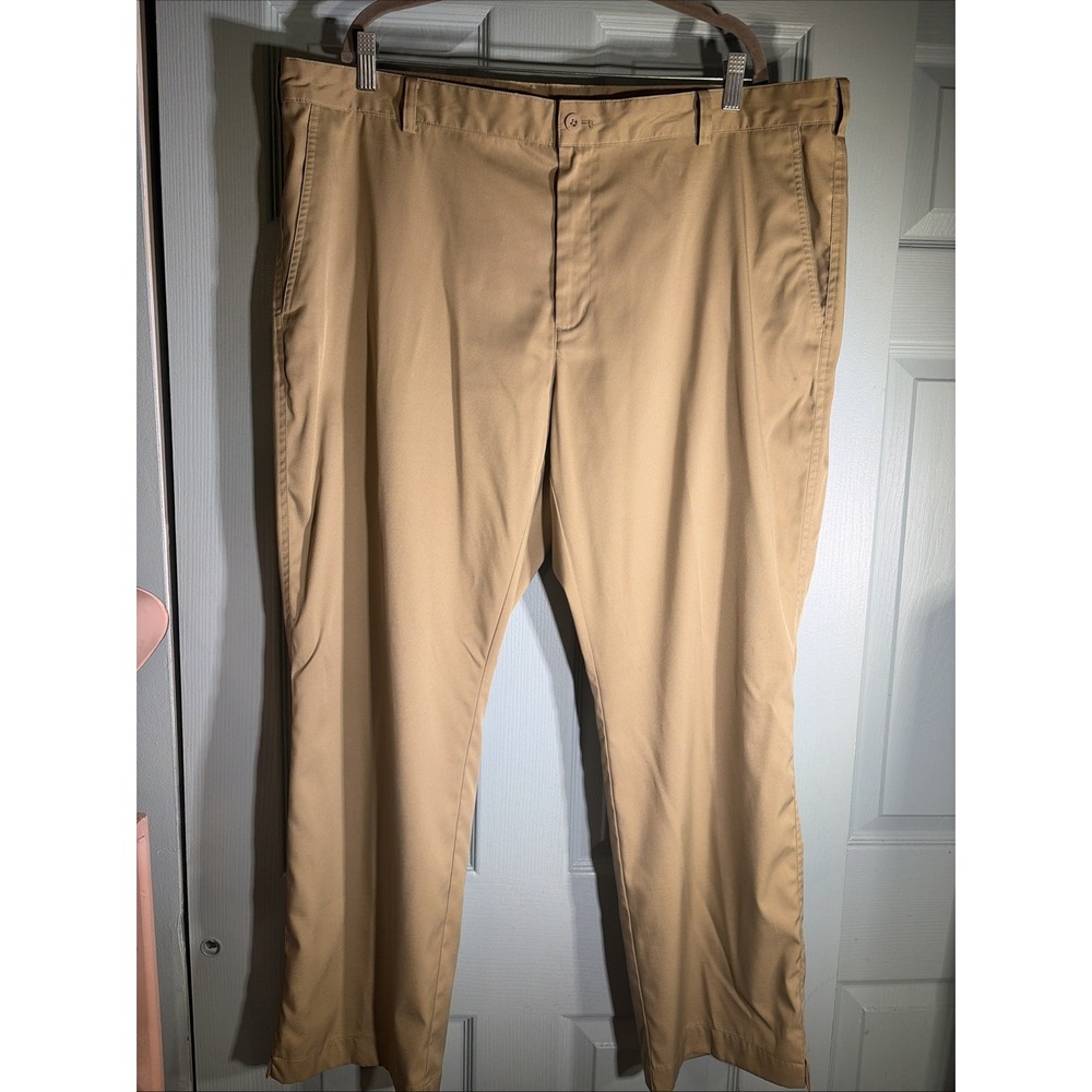 Nike Golf Dri Fit Pants Mens Size 42/30 Performance Stretch Straight Tan